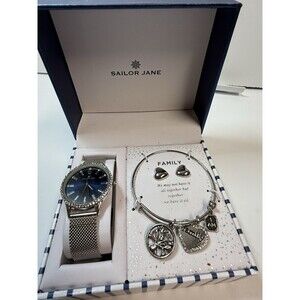 Sailor Jane Earring Bracelet Watch Family Jewelry Set New With New Battery